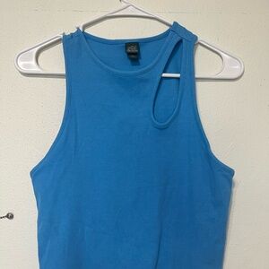 Blue Sleeveless Women's Top